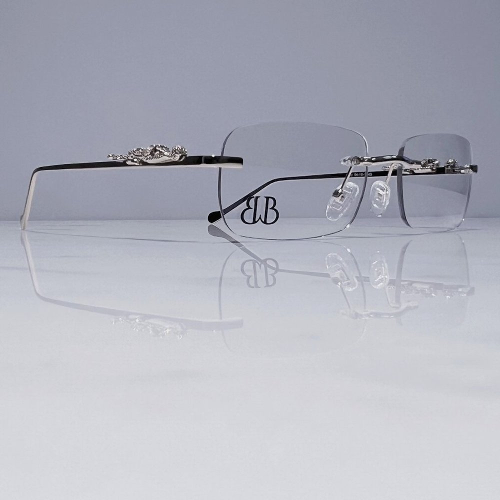 Braglia White Gold Glasses Sunglasses Eyeglasses Frames